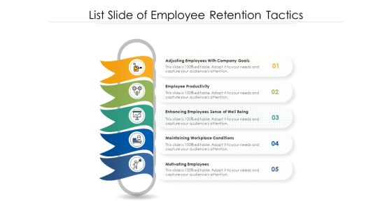 List Slide Of Employee Retention Tactics Ppt PowerPoint Presentation File Rules PDF