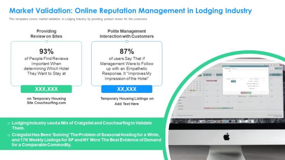 Lodging Business Investor Funding Market Validation Online Reputation Management Mockup PDF Lodging Business Investor Funding Market Validation Online Reputation Management Mockup PDF