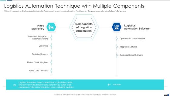 Logistics Automation Technique With Multiple Components Ppt Pictures Graphic Images PDF Logistics Automation Technique With Multiple Components Ppt Pictures Graphic Images PDF