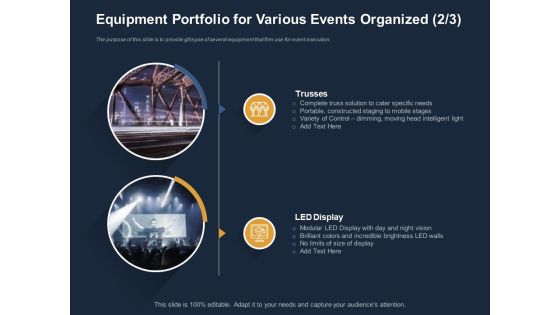Logistics Events Equipment Portfolio For Various Events Organized Trusses Ppt Styles Background Designs PDF Logistics Events Equipment Portfolio For Various Events Organized Trusses Ppt Styles Background Designs PDF