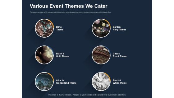 Logistics Events Various Event Themes We Cater Ppt Visual Aids Diagrams PDF Logistics Events Various Event Themes We Cater Ppt Visual Aids Diagrams PDF