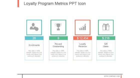 Loyalty Program Metrics Ppt Icon Loyalty Program Metrics Ppt Icon
