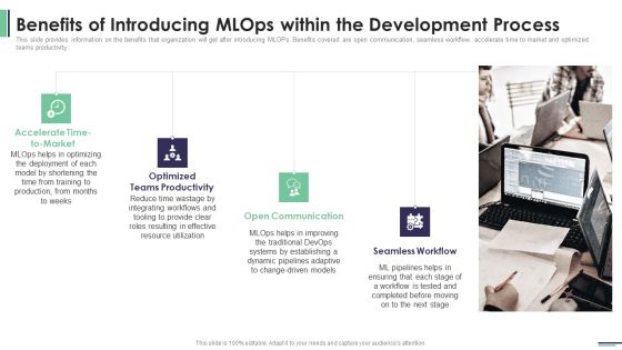 Machine Learning Development And Operations Cycle IT Benefits Of Introducing Mlops Within Information PDF