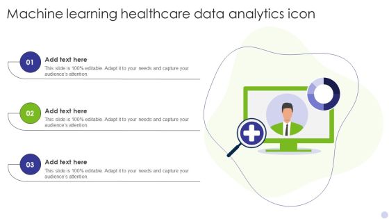 Machine Learning Healthcare Data Analytics Icon Background PDF