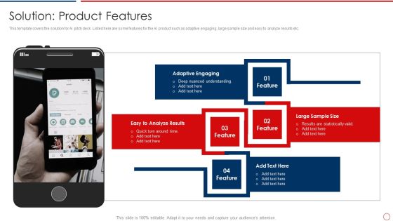 Machine Learning Investor Pitch Deck Solution Product Features Ppt Styles Gallery PDF Machine Learning Investor Pitch Deck Solution Product Features Ppt Styles Gallery PDF