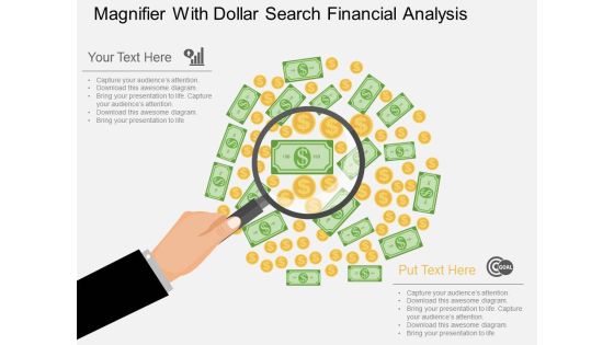 Magnifier With Dollar Search Financial Analysis Powerpoint Template Magnifier With Dollar Search Financial Analysis Powerpoint Template