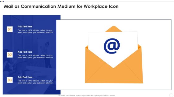 Mail As Communication Medium For Workplace Icon Topics PDF Mail As Communication Medium For Workplace Icon Topics PDF