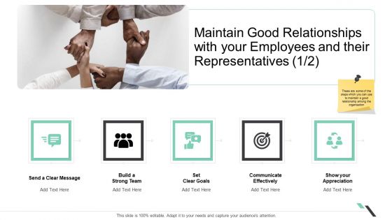 Maintain Good Relationships With Your Employees And Their Representatives Communicate Clipart PDF Maintain Good Relationships With Your Employees And Their Representatives Communicate Clipart PDF