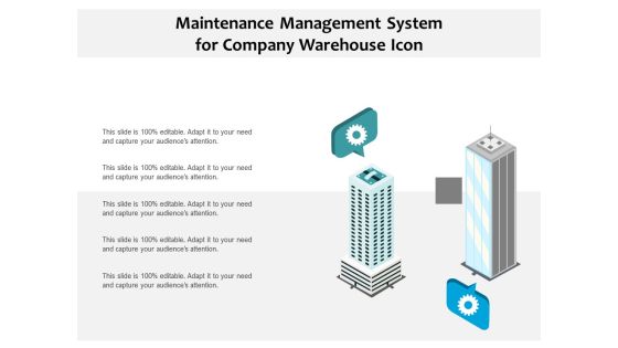 Maintenance Management System For Company Warehouse Icon Ppt PowerPoint Presentation Show Clipart PDF