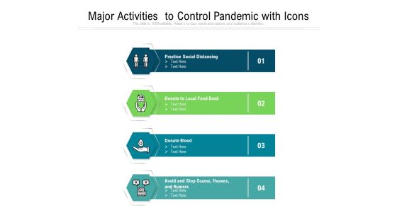 Major Activities To Control Pandemic With Icons Ppt PowerPoint Presentation Professional Themes PDF Major Activities To Control Pandemic With Icons Ppt PowerPoint Presentation Professional Themes PDF