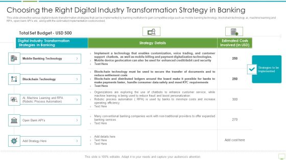 Major Advantages Of Banking Industry Revolution Choosing The Right Digital Industry Demonstration PDF Major Advantages Of Banking Industry Revolution Choosing The Right Digital Industry Demonstration PDF