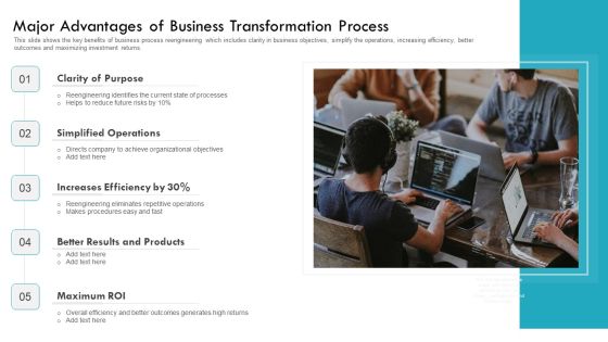 Major Advantages Of Business Transformation Process Ppt PowerPoint Presentation Infographics Smartart PDF Major Advantages Of Business Transformation Process Ppt PowerPoint Presentation Infographics Smartart PDF