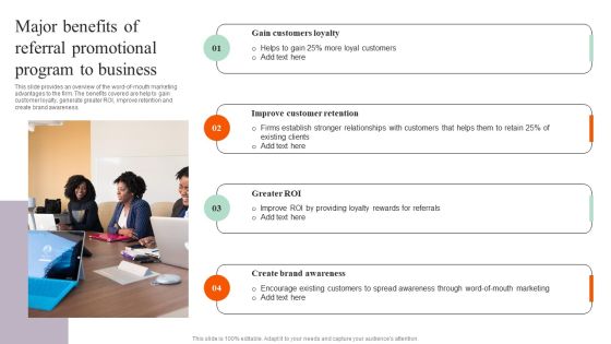 Major Benefits Of Referral Promotional Program To Business Professional PDF Major Benefits Of Referral Promotional Program To Business Professional PDF