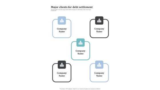 Major Clients For Debt Settlement One Pager Sample Example Document Major Clients For Debt Settlement One Pager Sample Example Document