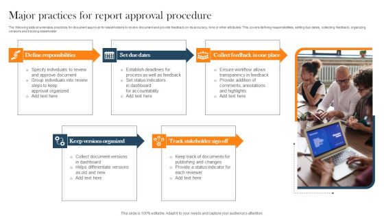 Major Practices For Report Approval Procedure Clipart PDF