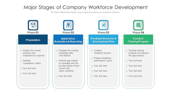 Major Stages Of Company Workforce Development Ppt Icon Show PDF Major Stages Of Company Workforce Development Ppt Icon Show PDF