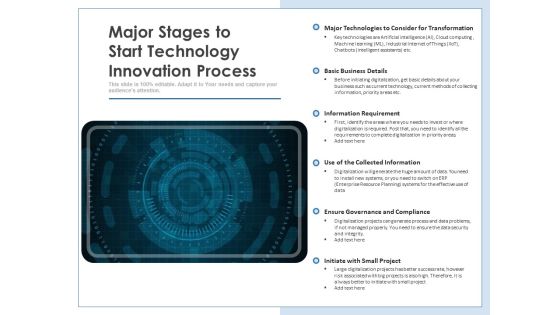 Major Stages To Start Technology Innovation Process Ppt PowerPoint Presentation Show Pictures PDF Major Stages To Start Technology Innovation Process Ppt PowerPoint Presentation Show Pictures PDF