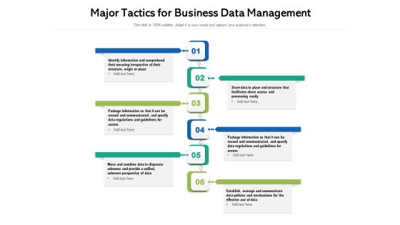 Major Tactics For Business Data Management Ppt PowerPoint Presentation File Show PDF Major Tactics For Business Data Management Ppt PowerPoint Presentation File Show PDF