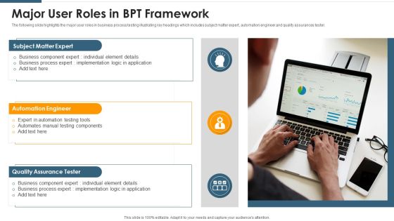 Major User Roles In BPT Framework Professional PDF Major User Roles In BPT Framework Professional PDF