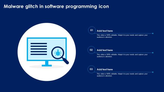 Malware Glitch In Software Programming Icon Themes PDF