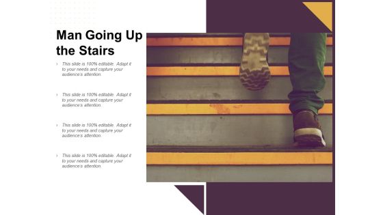 Man Going Up The Stairs Ppt PowerPoint Presentation Slides Example Topics