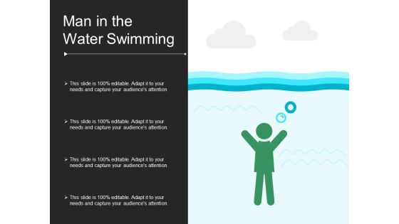 Man In The Water Swimming Ppt PowerPoint Presentation Layouts Mockup