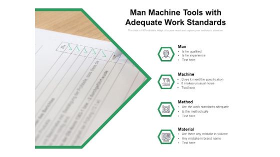 Man Machine Tools With Adequate Work Standards Ppt PowerPoint Presentation File Graphics Design PDF Man Machine Tools With Adequate Work Standards Ppt PowerPoint Presentation File Graphics Design PDF