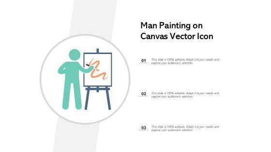 Man Painting On Canvas Vector Icon Ppt PowerPoint Presentation Icon Introduction