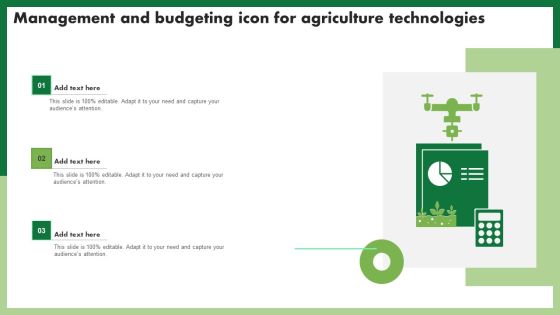 Management And Budgeting Icon For Agriculture Technologies Elements PDF Management And Budgeting Icon For Agriculture Technologies Elements PDF