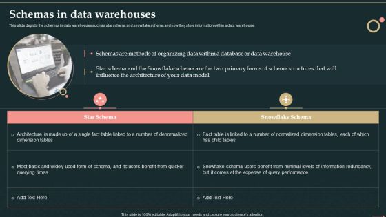 Management Information System Schemas In Data Warehouses Infographics PDF Management Information System Schemas In Data Warehouses Infographics PDF