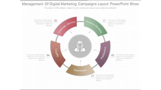 Management Of Digital Marketing Campaigns Layout Powerpoint Show