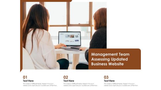 Management Team Assessing Updated Business Website Ppt PowerPoint Presentation Gallery Example Topics PDF Management Team Assessing Updated Business Website Ppt PowerPoint Presentation Gallery Example Topics PDF