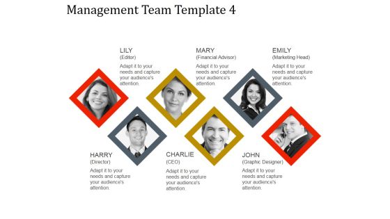 Management Team Template 4 Ppt PowerPoint Presentation Diagrams Management Team Template 4 Ppt PowerPoint Presentation Diagrams