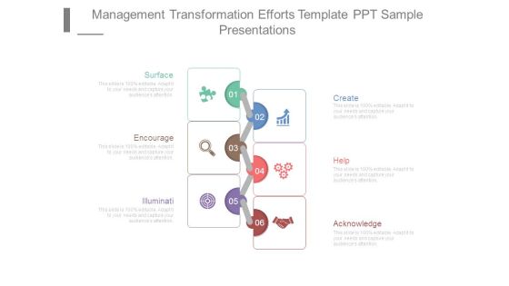 Management Transformation Efforts Template Ppt Sample Presentations