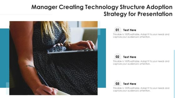 Manager Creating Technology Structure Adoption Strategy For Presentation Ppt PowerPoint Presentation Styles Smartart PDF