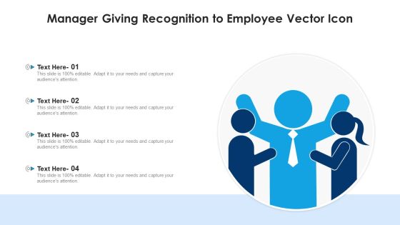 Manager Giving Recognition To Employee Vector Icon Sample PDF Manager Giving Recognition To Employee Vector Icon Sample PDF