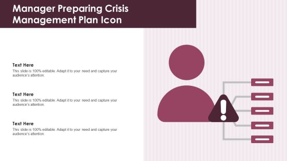 Manager Preparing Crisis Management Plan Icon Rules PDF Manager Preparing Crisis Management Plan Icon Rules PDF