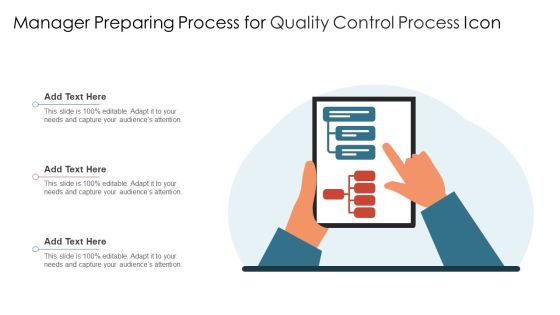 Manager Preparing Process For Quality Control Process Icon Elements PDF Manager Preparing Process For Quality Control Process Icon Elements PDF