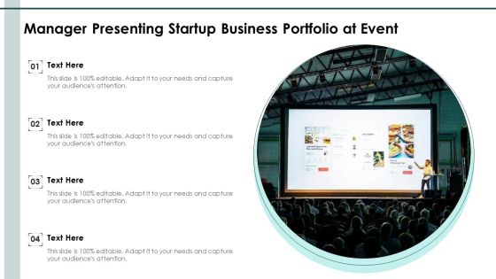 Manager Presenting Startup Business Portfolio At Event Ppt File Show PDF Manager Presenting Startup Business Portfolio At Event Ppt File Show PDF
