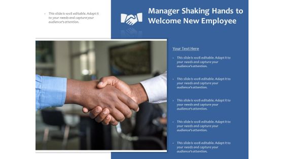 Manager Shaking Hands To Welcome New Employee Ppt PowerPoint Presentation Styles Objects PDF Manager Shaking Hands To Welcome New Employee Ppt PowerPoint Presentation Styles Objects PDF
