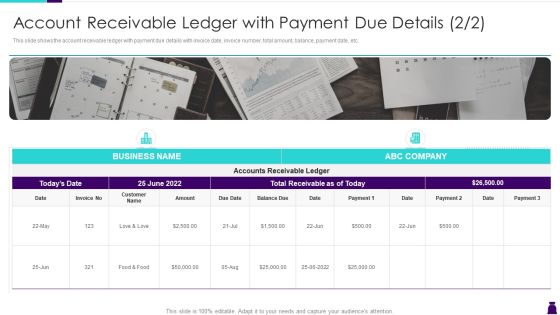Managing Accounts Receivables For Positive Cash Flow Account Receivable Ledger With Payment Designs PDF Managing Accounts Receivables For Positive Cash Flow Account Receivable Ledger With Payment Designs PDF
