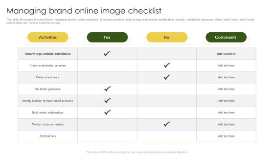 Managing Brand Online Image Checklist Clipart PDF Managing Brand Online Image Checklist Clipart PDF