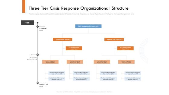 Managing Companys Online Presence Three Tier Crisis Response Organizational Structure Pictures PDF