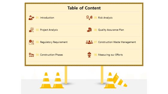 Managing Construction Work Table Of Content Ppt Professional Background Image PDF Managing Construction Work Table Of Content Ppt Professional Background Image PDF