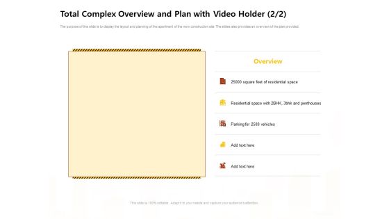 Managing Construction Work Total Complex Overview And Plan With Video Holder Overview And Plan Sample PDF