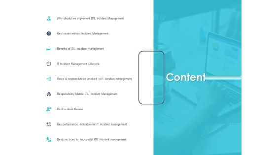 Managing ITIL Incidents Planning Content Introduction PDF