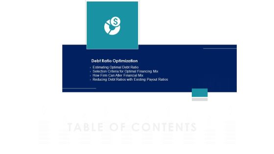 Managing Organization Finance Table Of Contents Optimization Ppt Model Styles PDF Managing Organization Finance Table Of Contents Optimization Ppt Model Styles PDF
