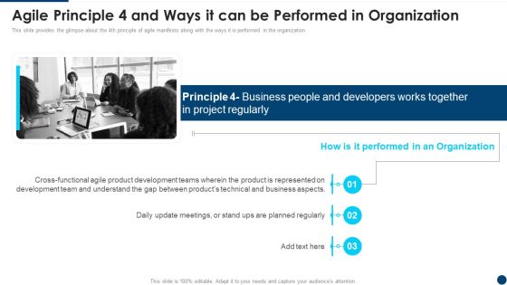 Manifesto Agile Application Agile Principle 4 And Ways It Can Be Performed In Organization Inspiration PDF Manifesto Agile Application Agile Principle 4 And Ways It Can Be Performed In Organization Inspiration PDF