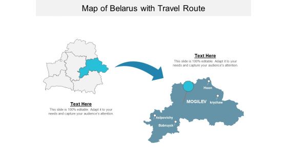 Map Of Belarus With Travel Route Ppt PowerPoint Presentation Summary Slides Map Of Belarus With Travel Route Ppt PowerPoint Presentation Summary Slides