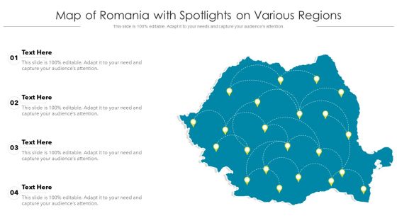 Map Of Romania With Spotlights On Various Regions Ppt PowerPoint Presentation File Themes PDF Map Of Romania With Spotlights On Various Regions Ppt PowerPoint Presentation File Themes PDF
